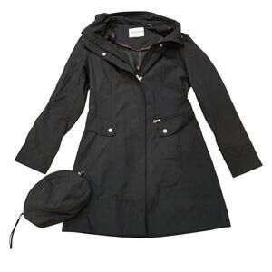 Cole Haan Signature black Travel Packable Rain Jacket sz S